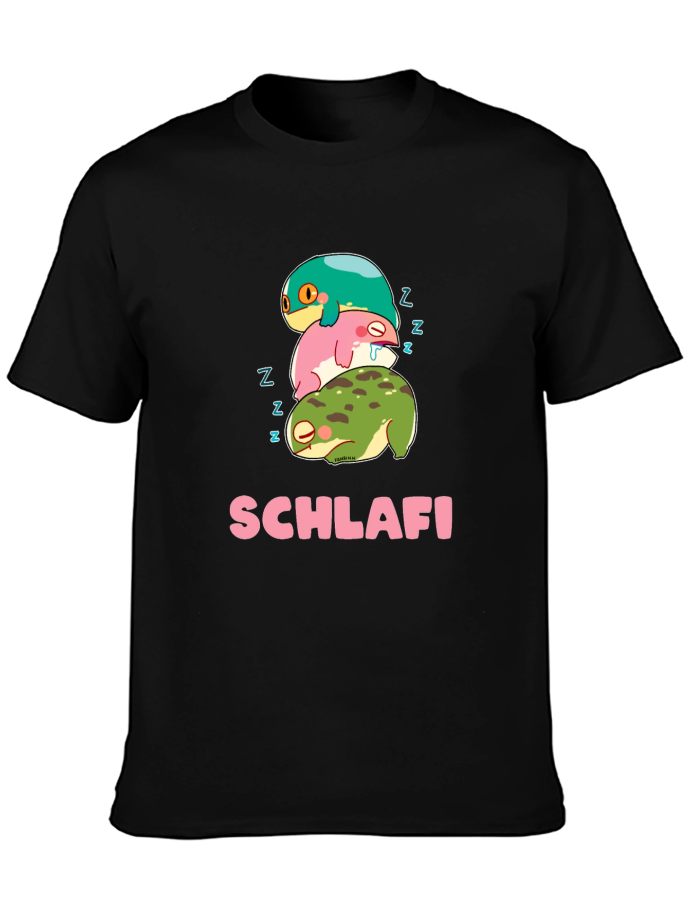 Schlafi Sleeping Frog Stack T-Shirt