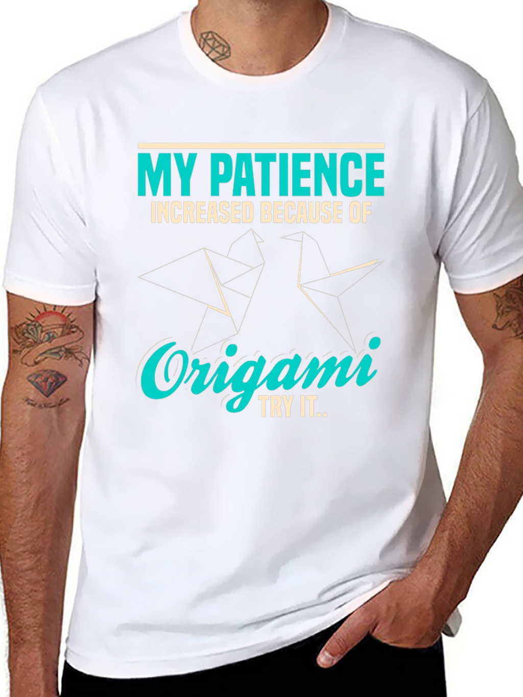 Origami Patience T-Shirt - Unique Graphic Tee