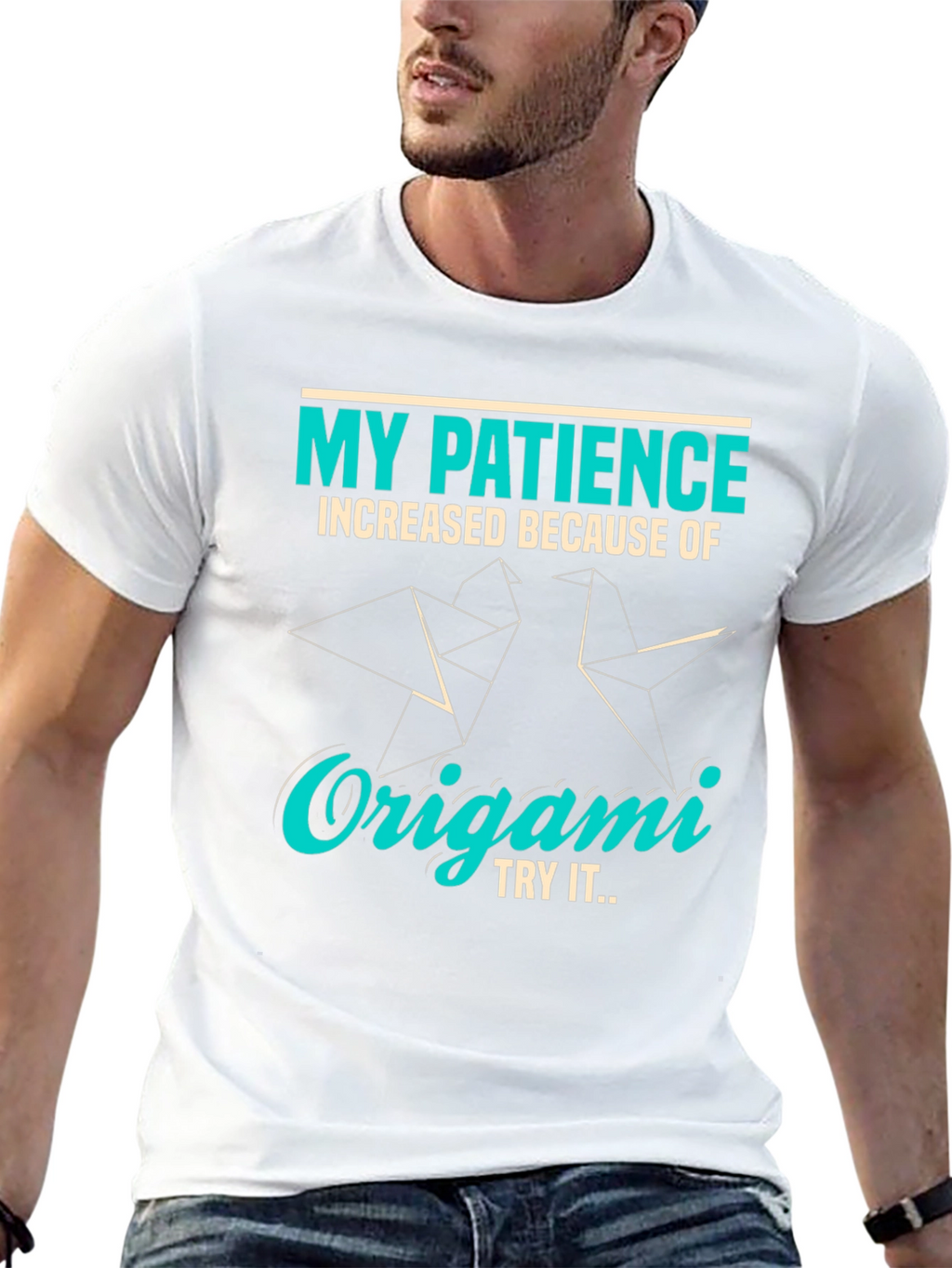 Origami Patience T-Shirt - Unique Graphic Tee