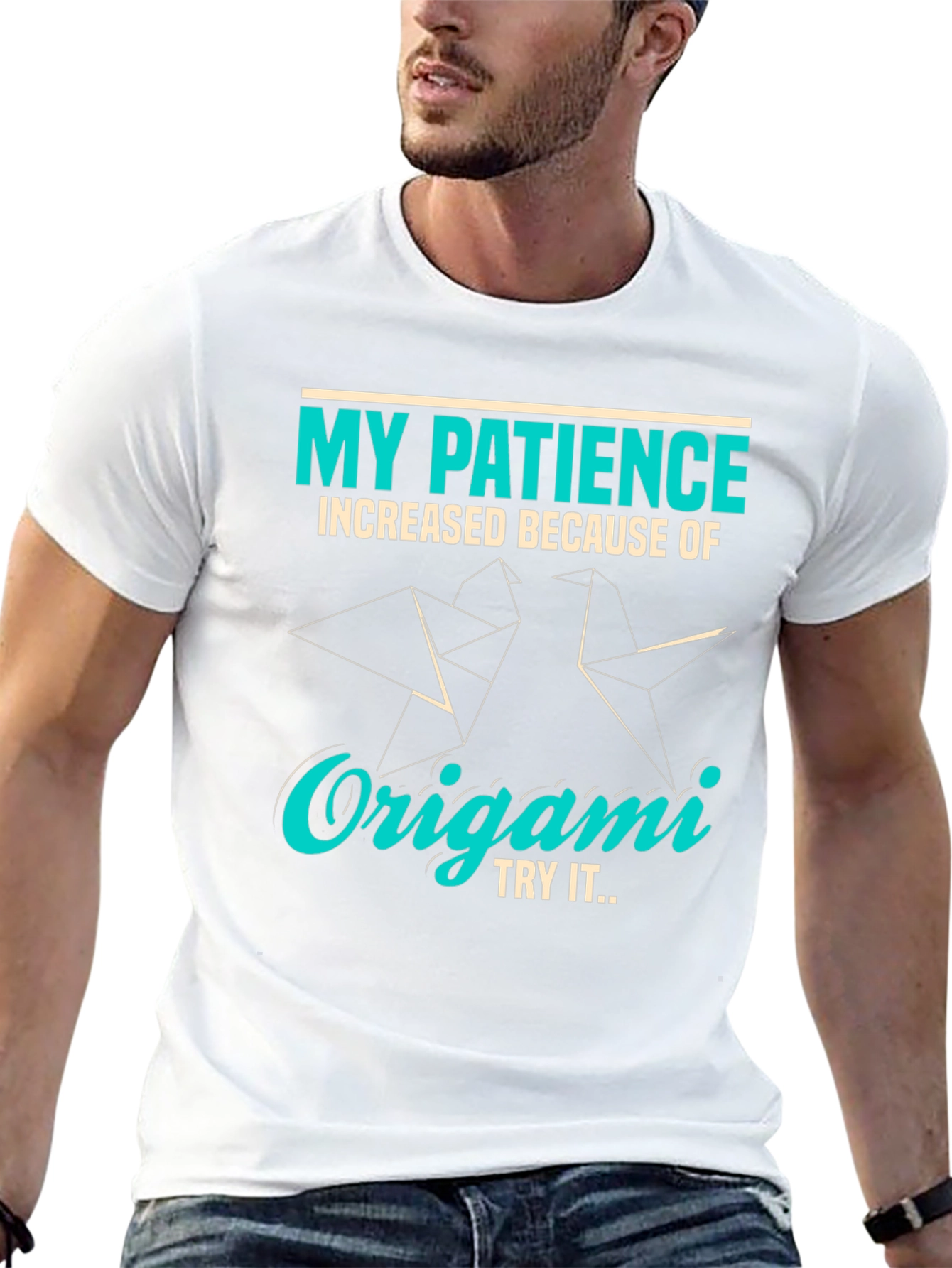 Origami Patience T-Shirt - Unique Graphic Tee