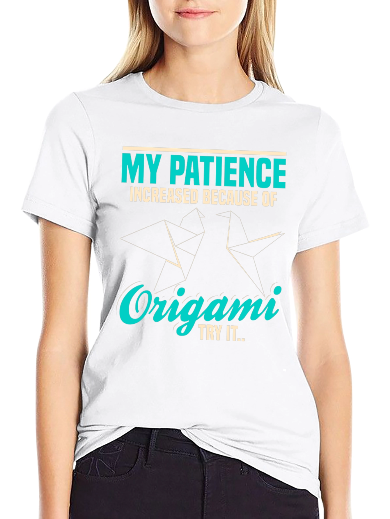 Origami Patience T-Shirt - Unique Graphic Tee