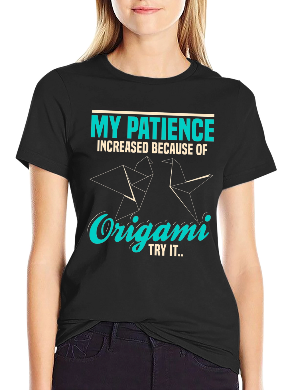 Origami Patience T-Shirt - Unique Graphic Tee