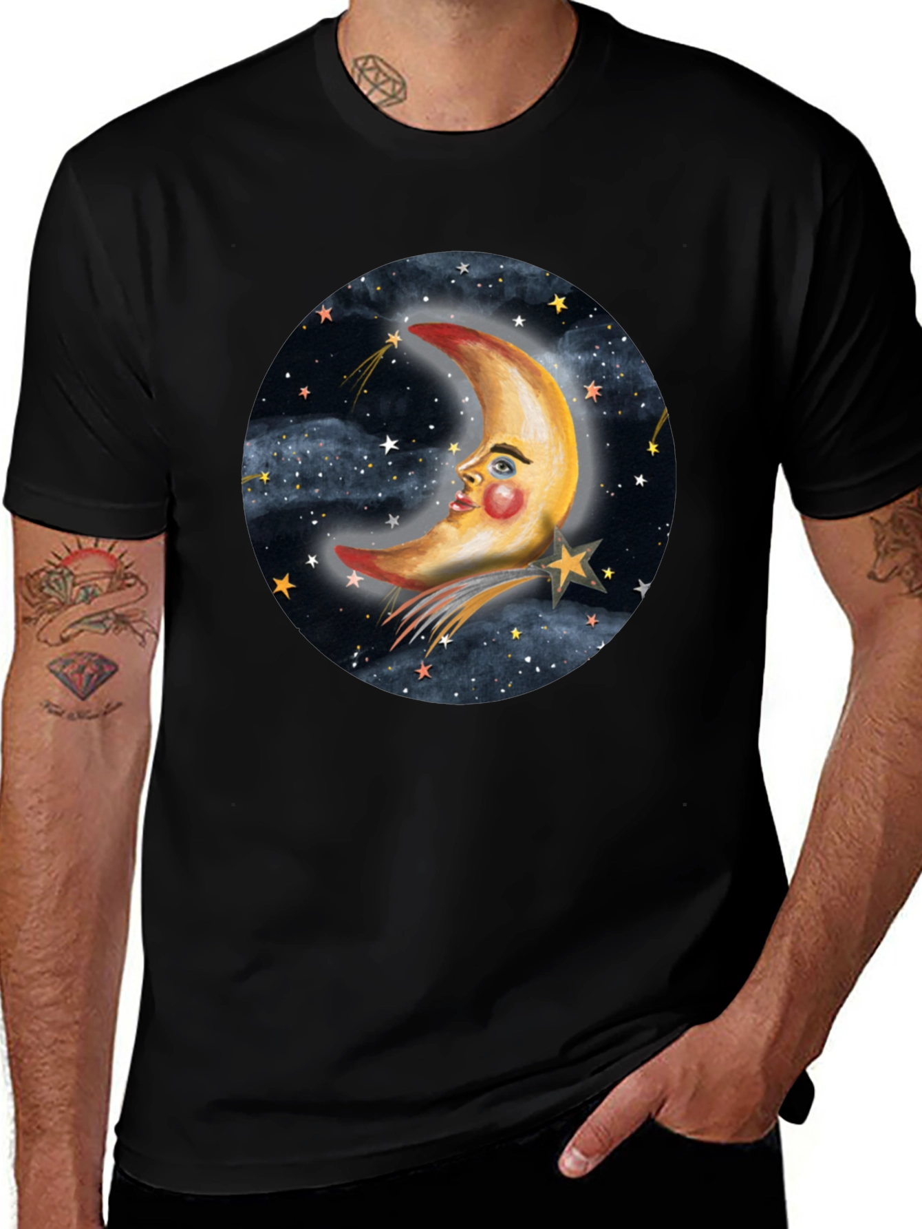 Dreamy Moon & Stars Graphic Tee