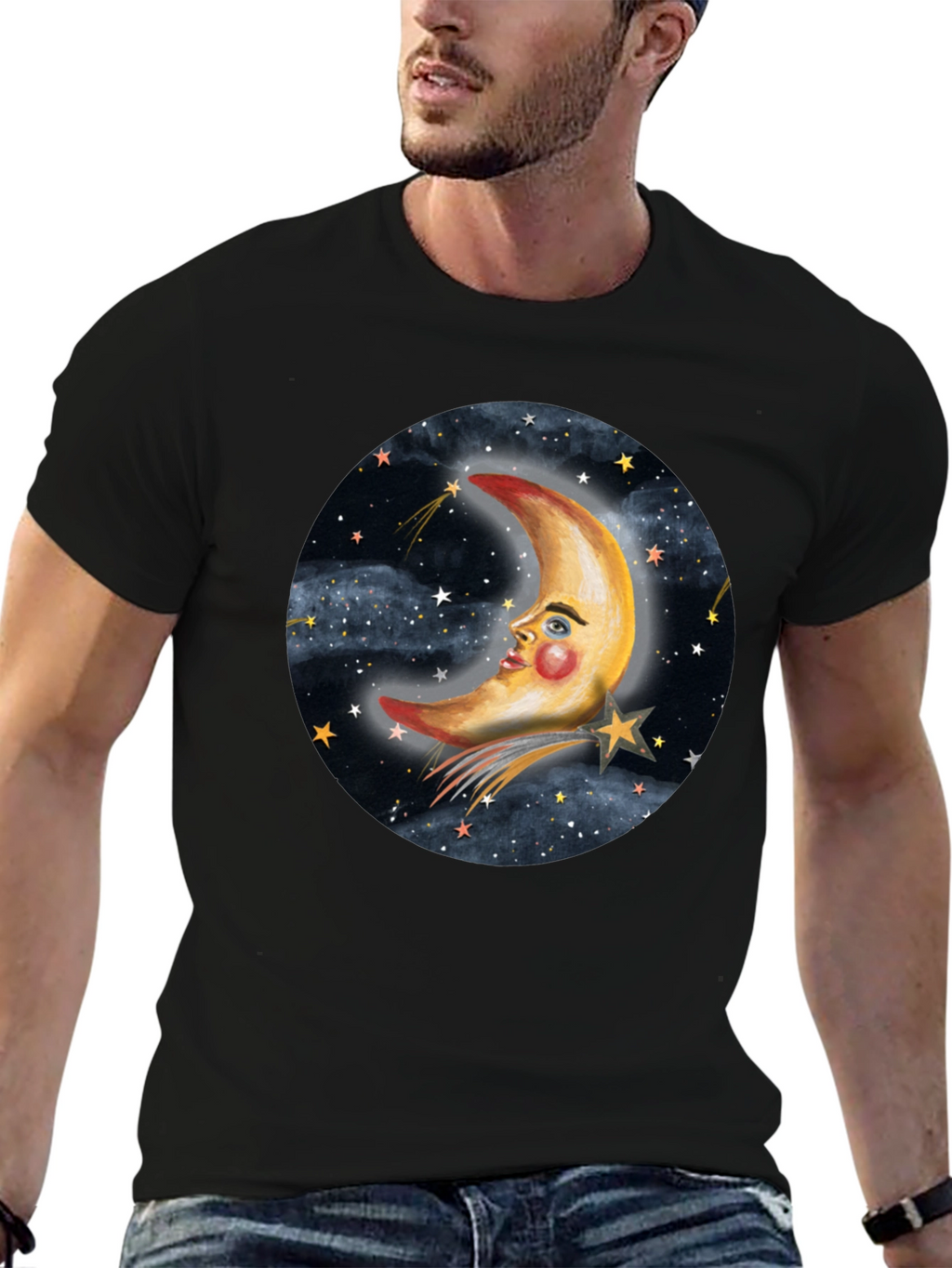 Dreamy Moon & Stars Graphic Tee