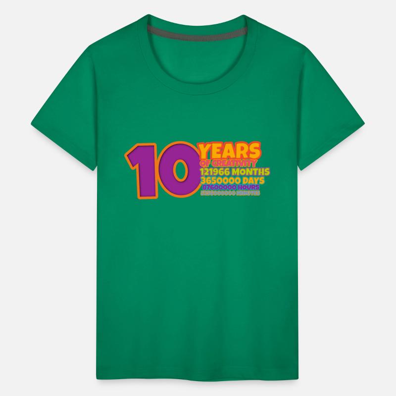 10 Years of Creativity Kid T Shirt Birthday