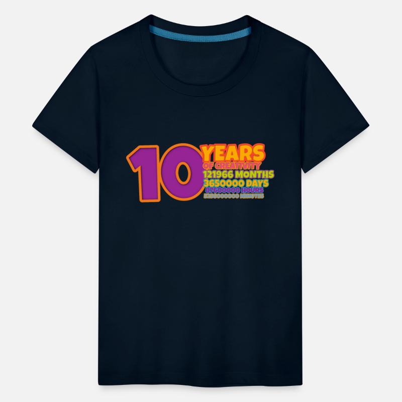 10 Years of Creativity Kid T Shirt Birthday
