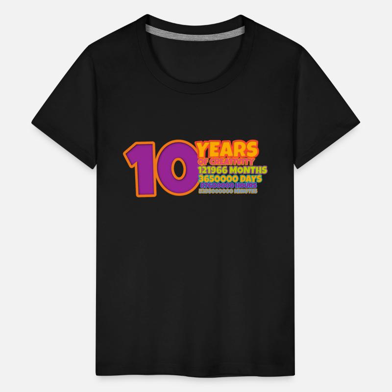 10 Years of Creativity Kid T Shirt Birthday