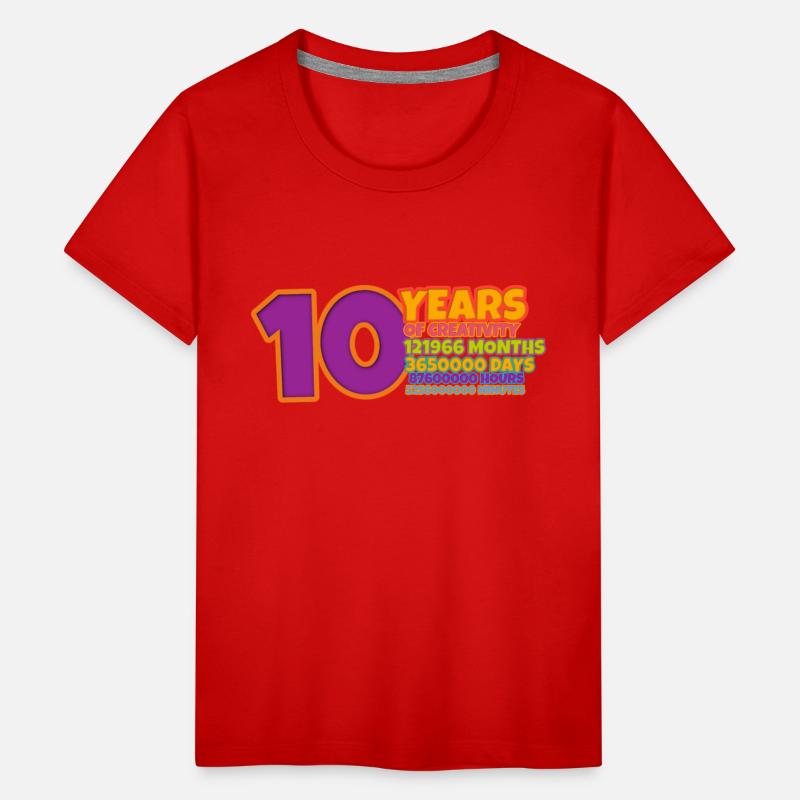 10 Years of Creativity Kid T Shirt Birthday