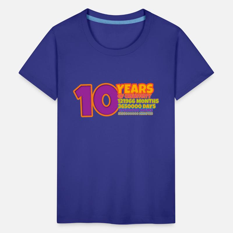 10 Years of Creativity Kid T Shirt Birthday