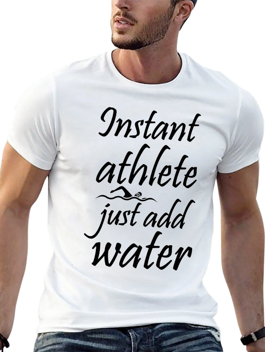 Instant Athlete Just Add Water Black T-Shirt