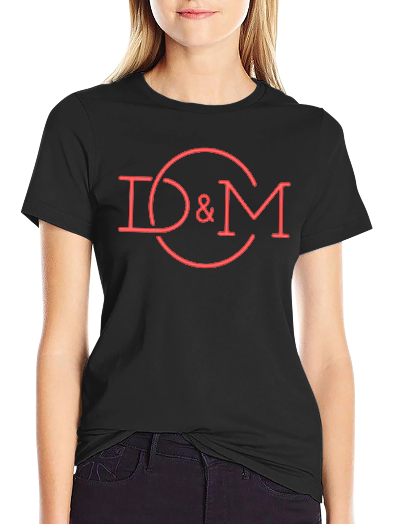 D&M Red Graphic Tee - Cool Casual Cotton T-Shirt