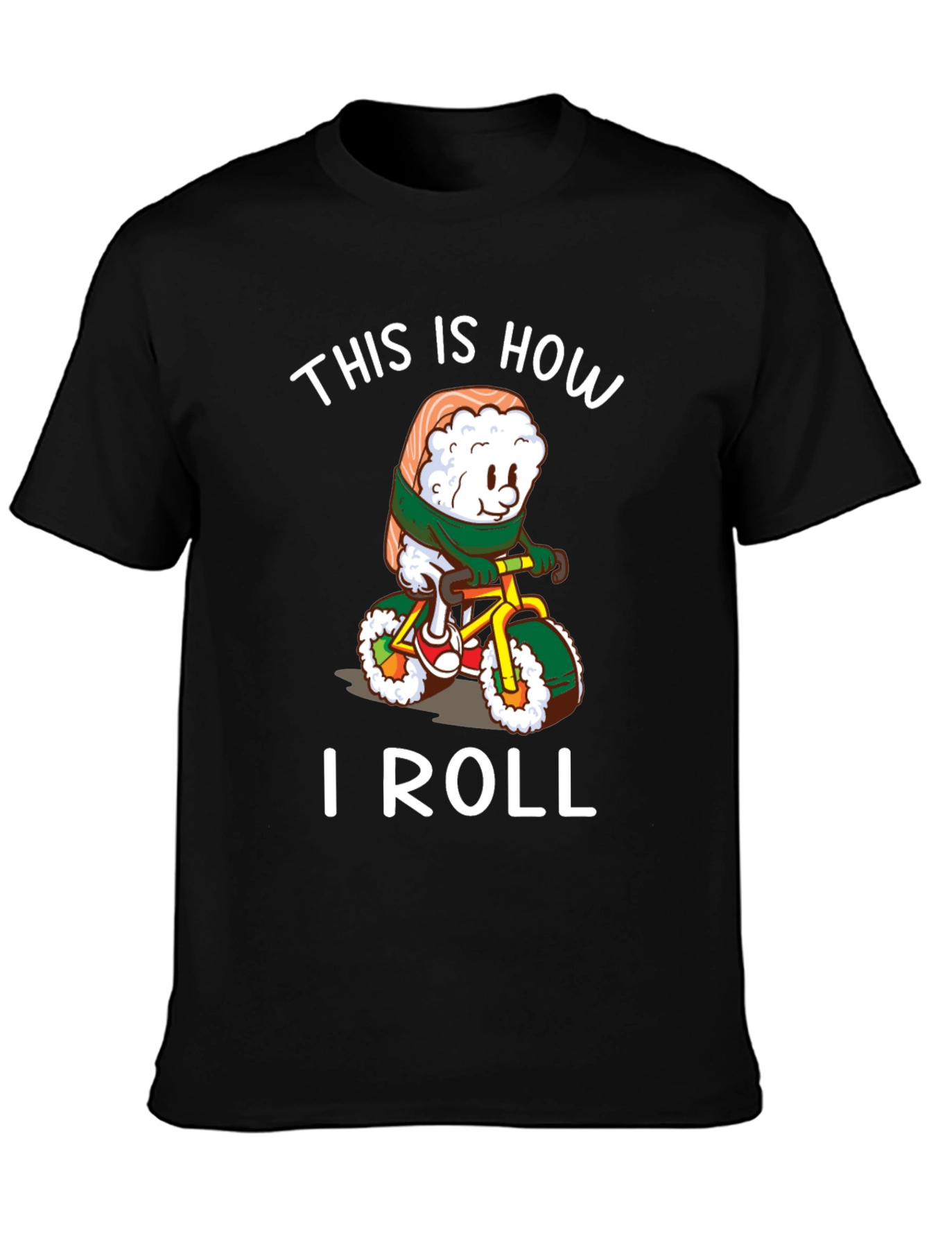 Sushi Roll Bicycle T-Shirt - Unique Design