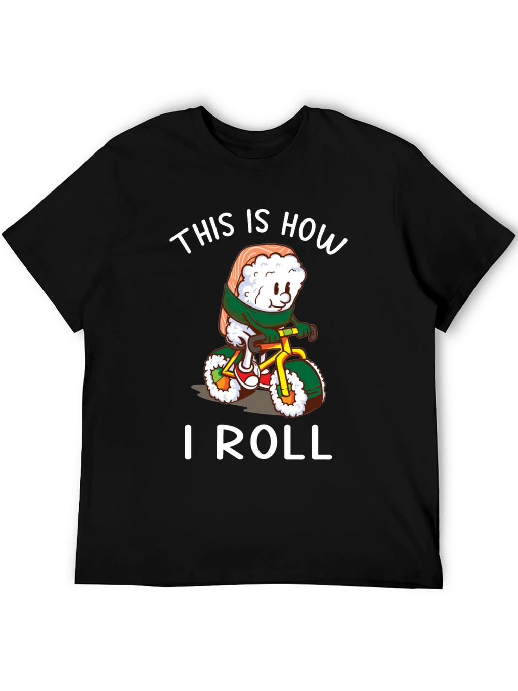 Sushi Roll Bicycle T-Shirt - Unique Design