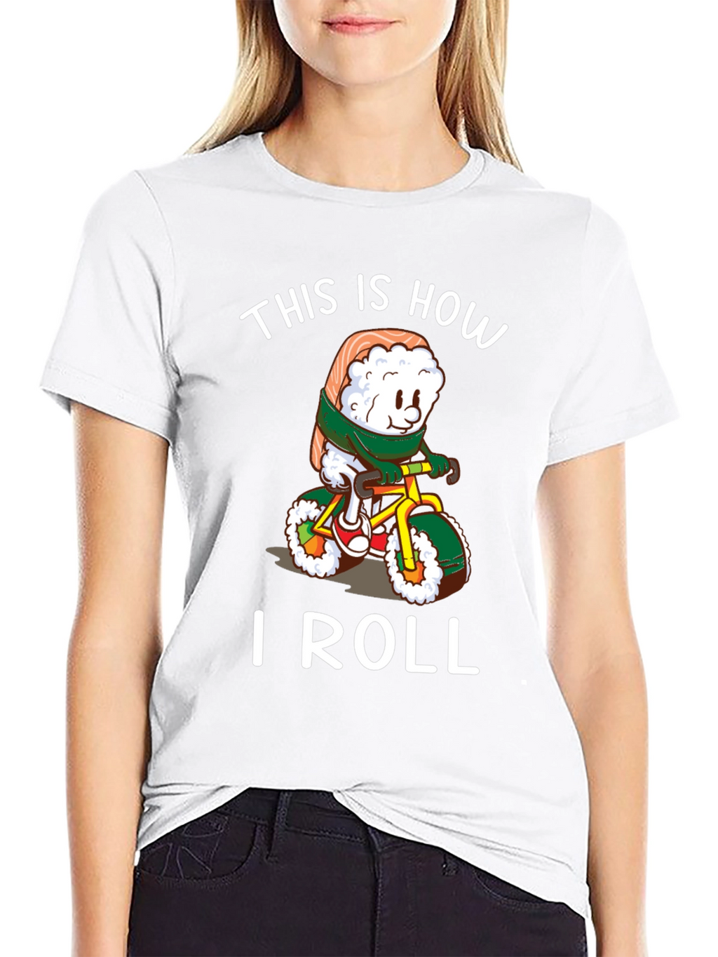 Sushi Roll Bicycle T-Shirt - Unique Design