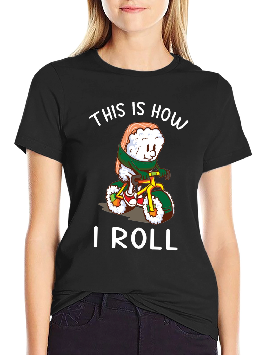 Sushi Roll Bicycle T-Shirt - Unique Design