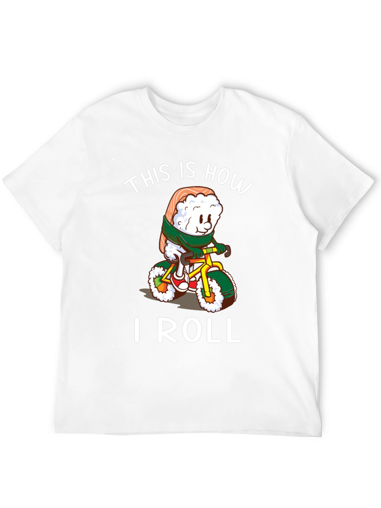 Sushi Roll Bicycle T-Shirt - Unique Design