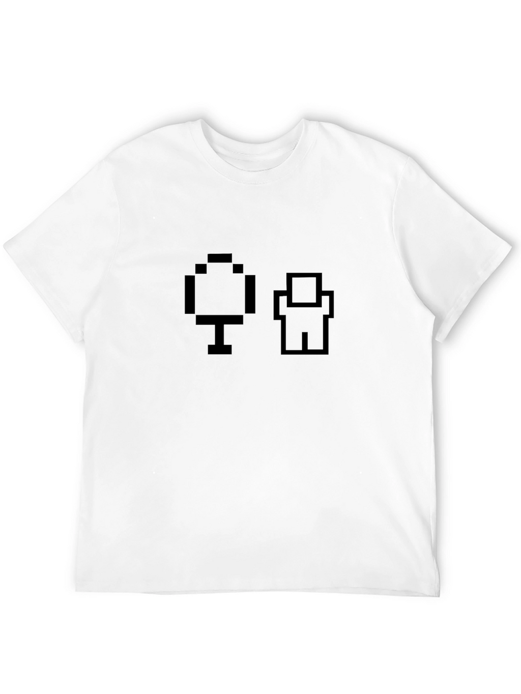 Pixel Tree & Man Black Graphic Tee