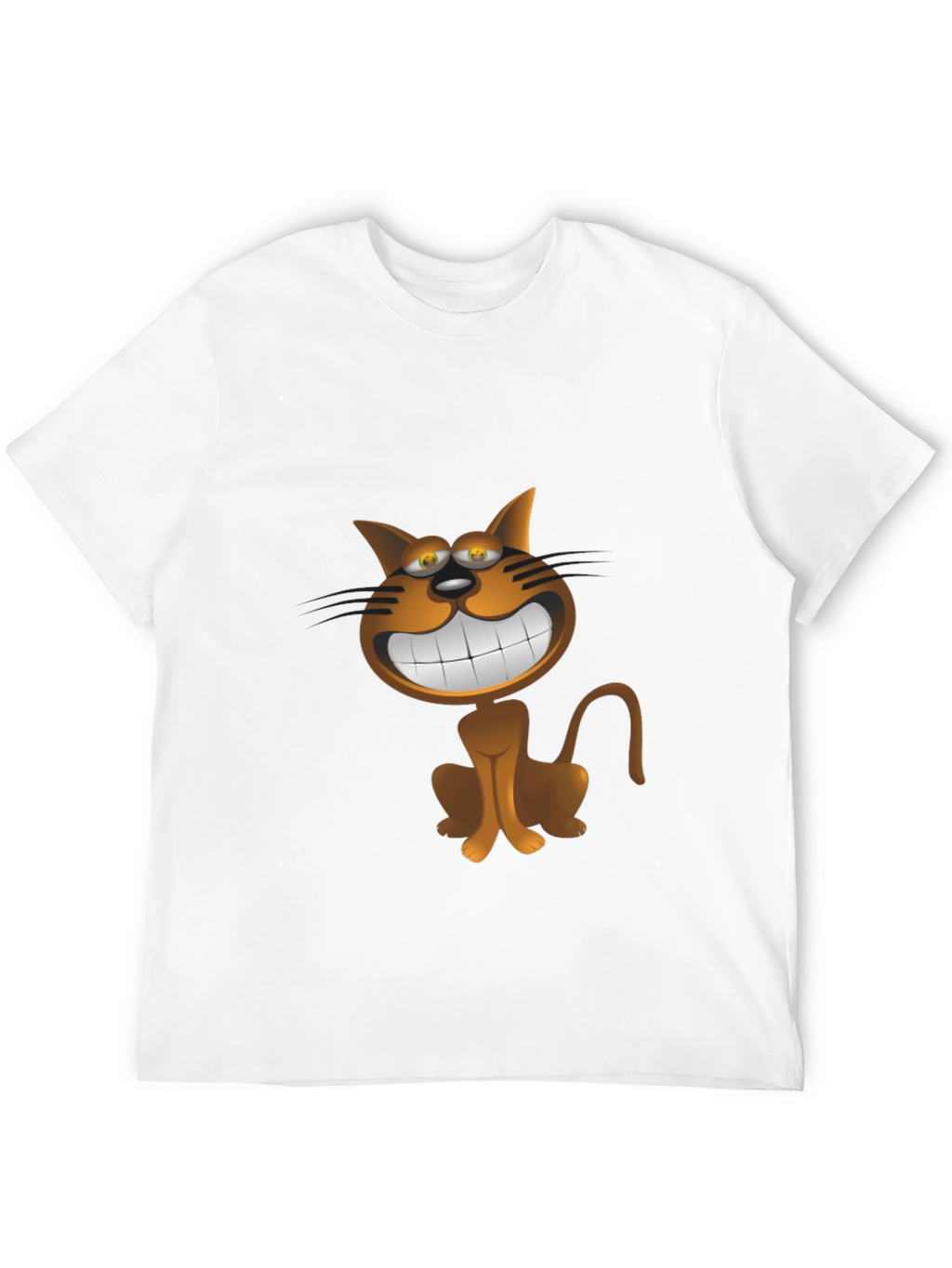 Cartoon Cat Black T-Shirt