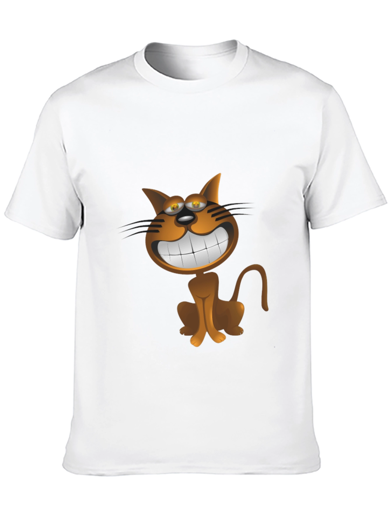 Cartoon Cat Black T-Shirt