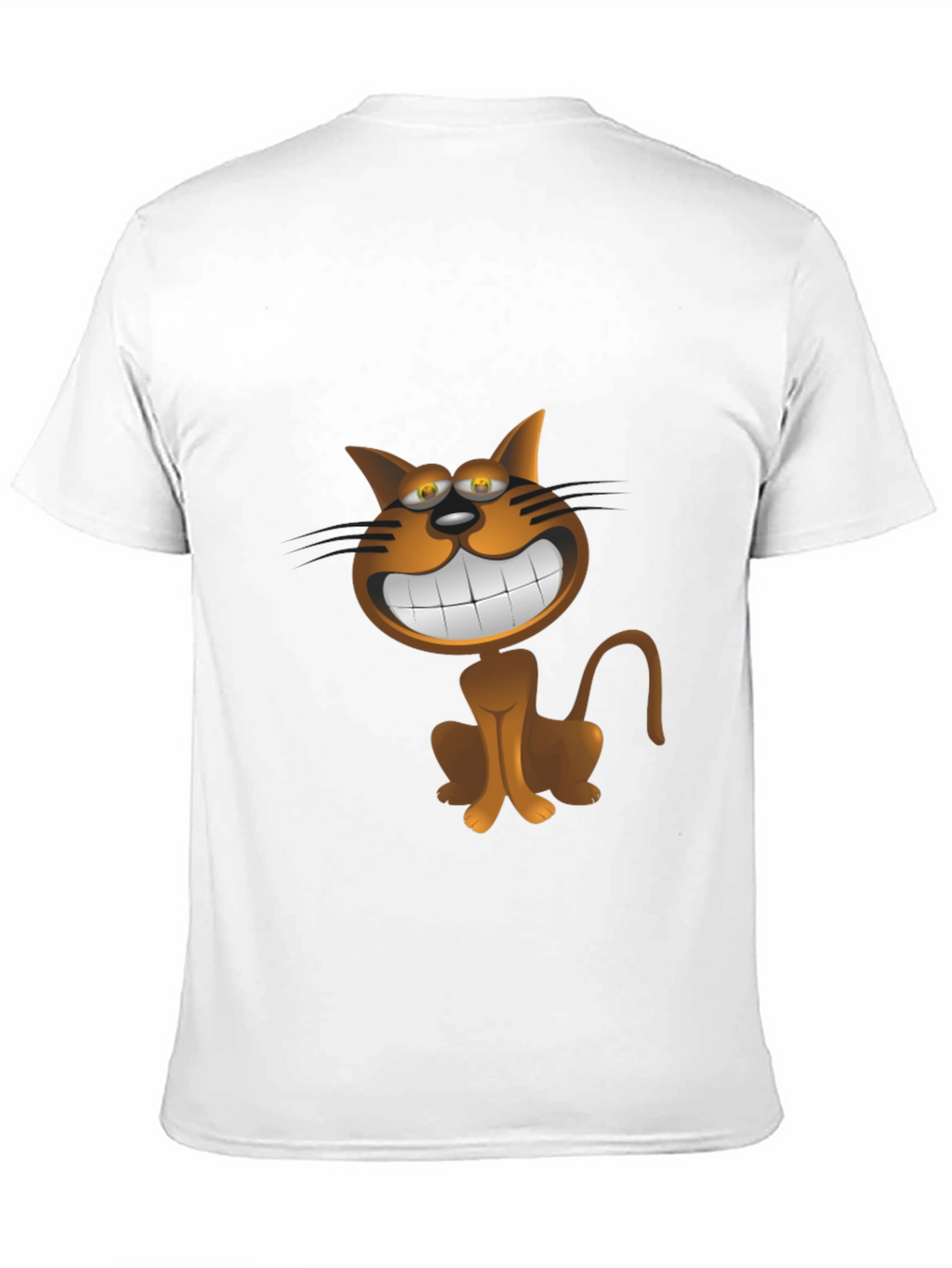 Cartoon Cat Black T-Shirt