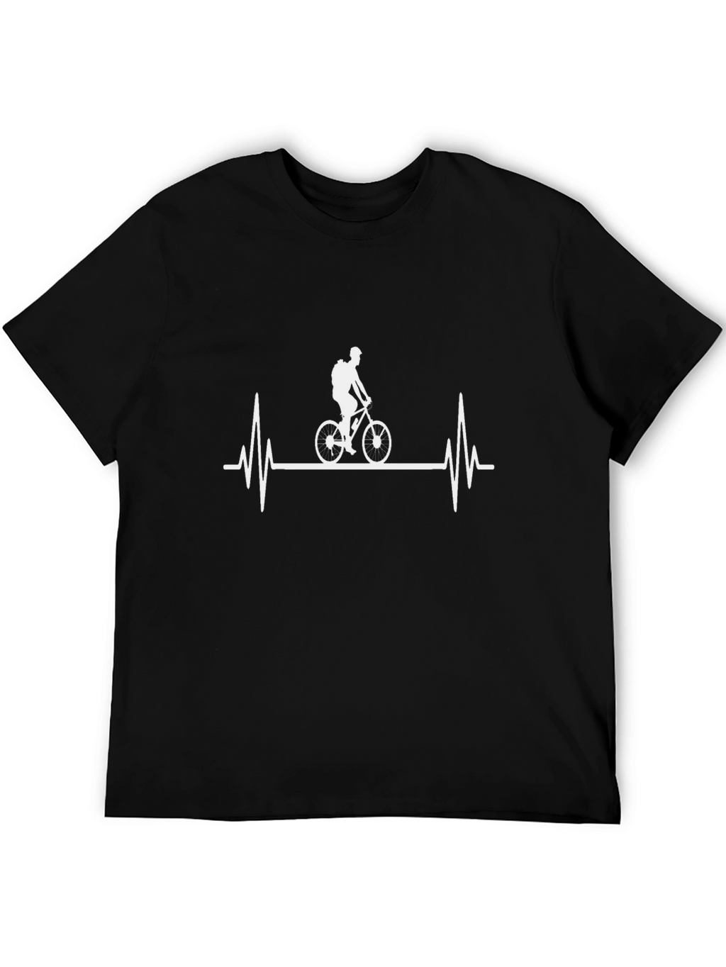 Cyclist Heartbeat T-Shirt - Black