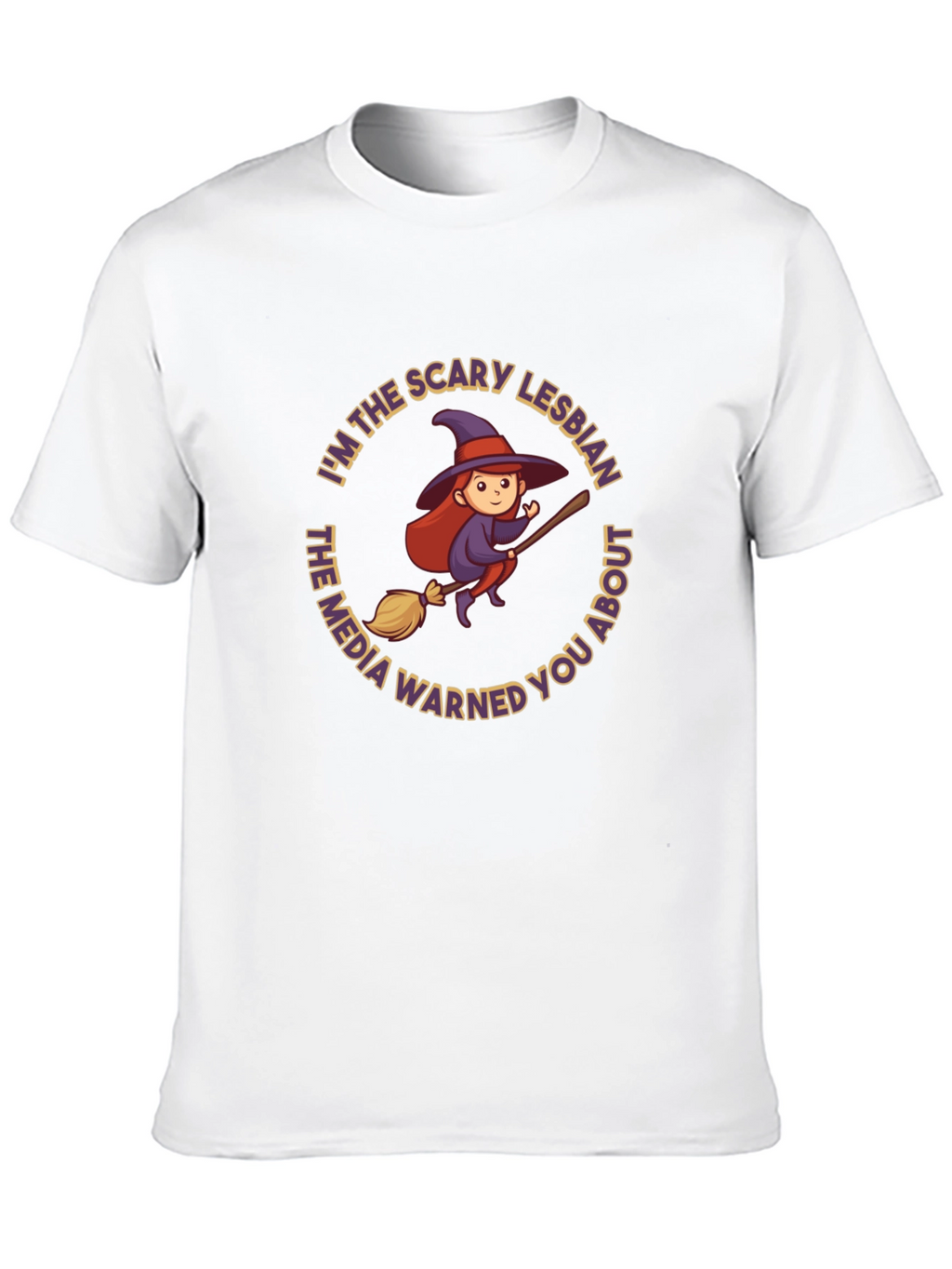 Scary Lesbian Witch Graphic T-Shirt