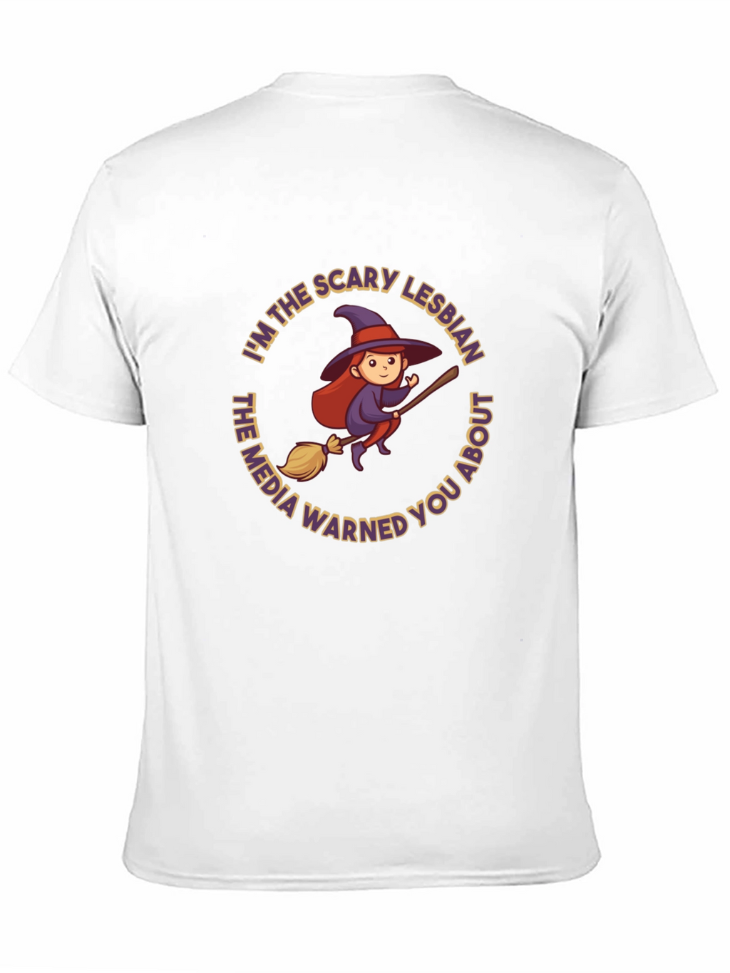 Scary Lesbian Witch Graphic T-Shirt