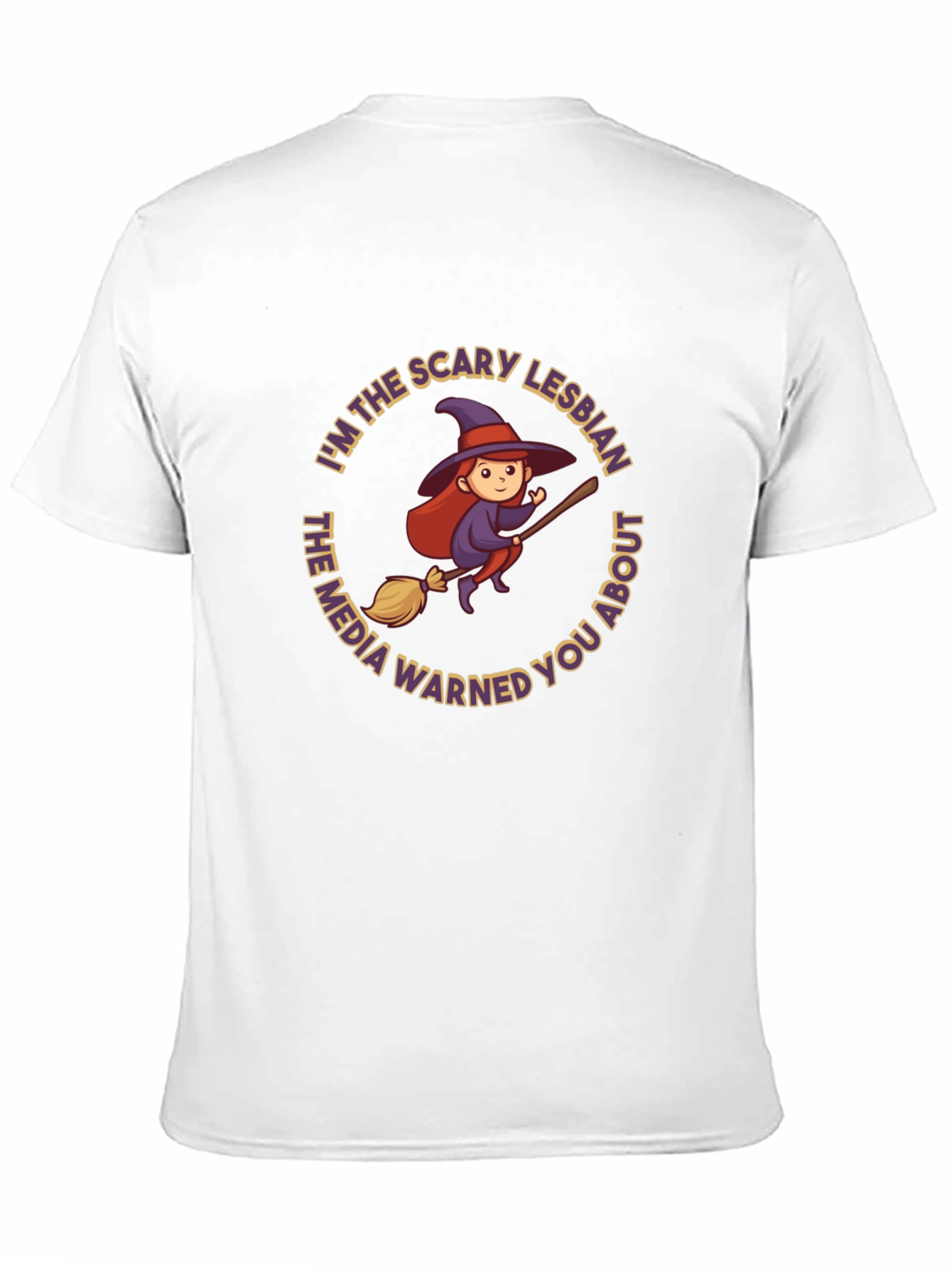 Scary Lesbian Witch Graphic T-Shirt