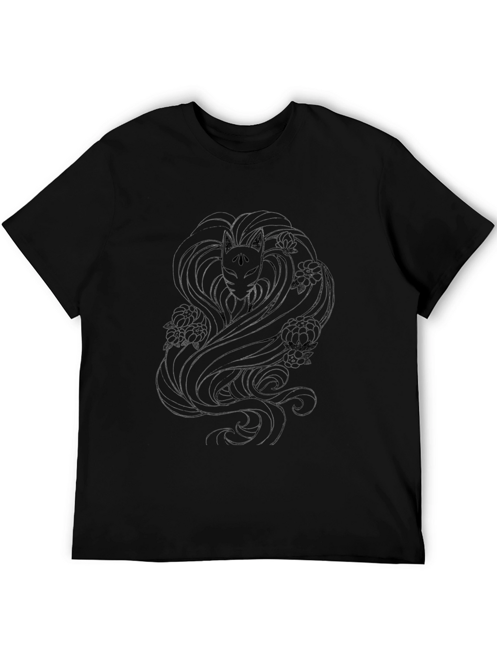 Fox Mask Graphic Black T-Shirt