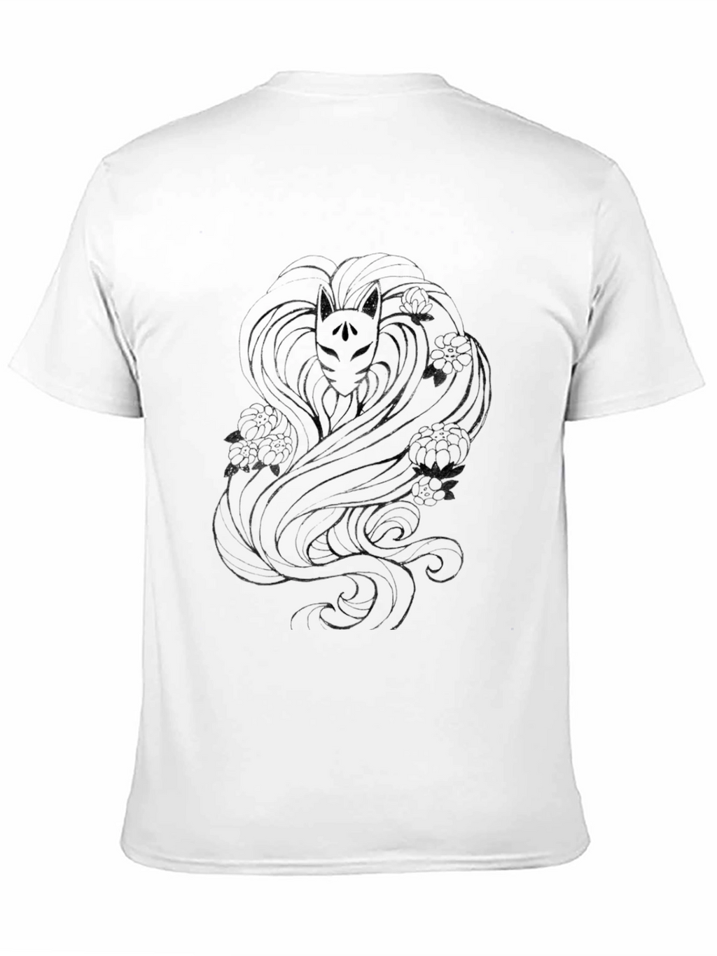 Fox Mask Graphic Black T-Shirt