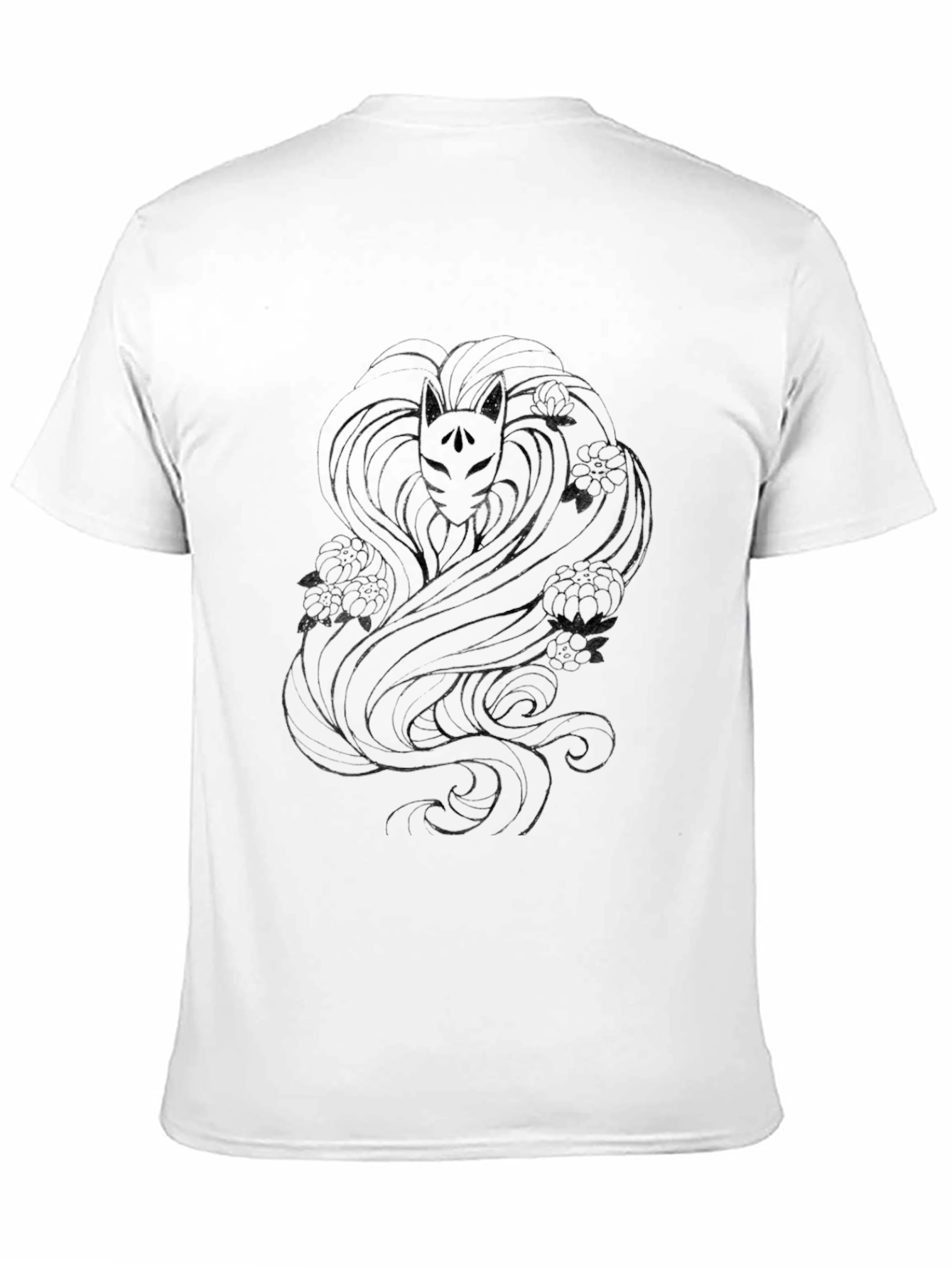 Fox Mask Graphic Black T-Shirt