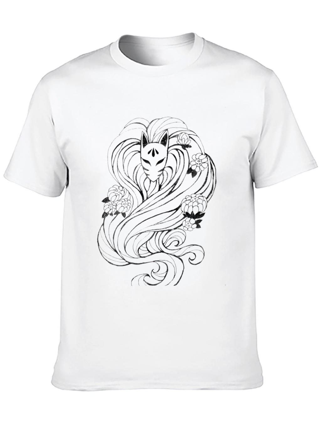 Fox Mask Graphic Black T-Shirt