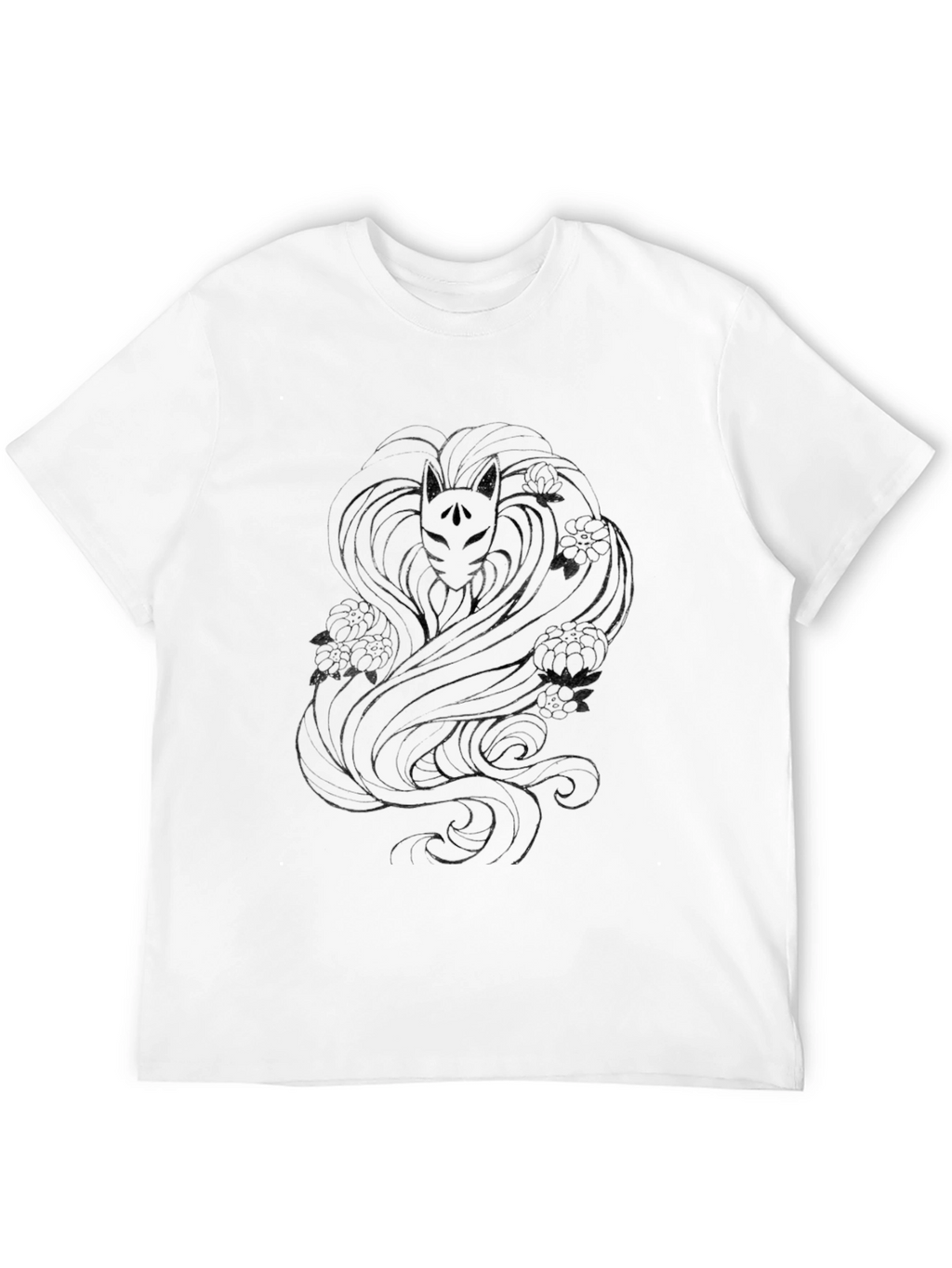 Fox Mask Graphic Black T-Shirt