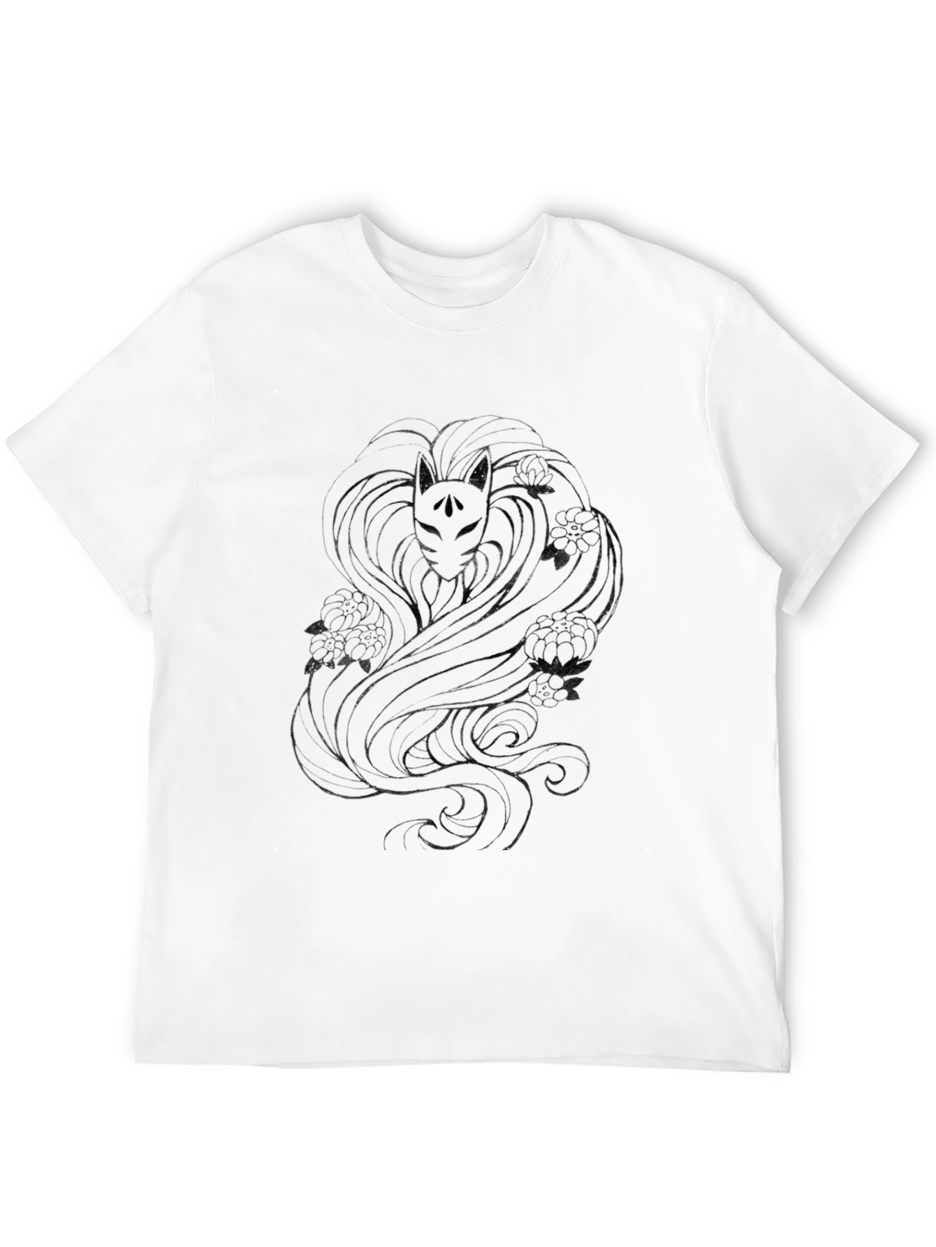 Fox Mask Graphic Black T-Shirt