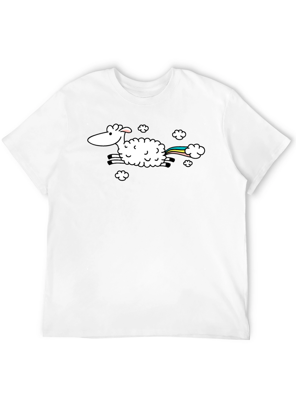 Rainbow Sheep T-Shirt - Black Cotton Tee