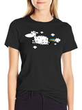 Rainbow Sheep T-Shirt - Black Cotton Tee