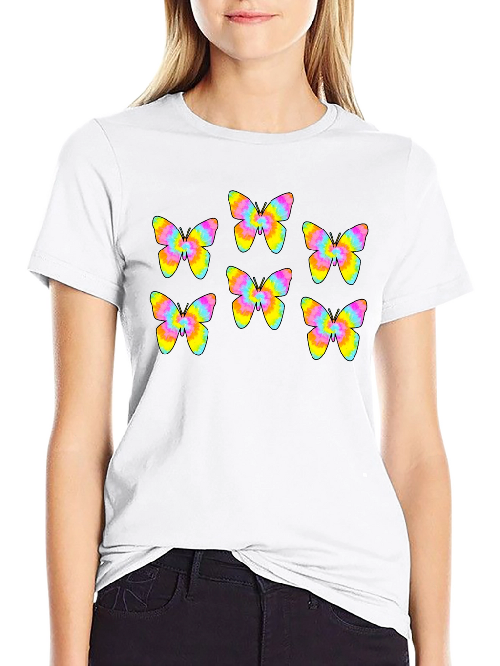Butterfly Tie-Dye Graphic T-Shirt