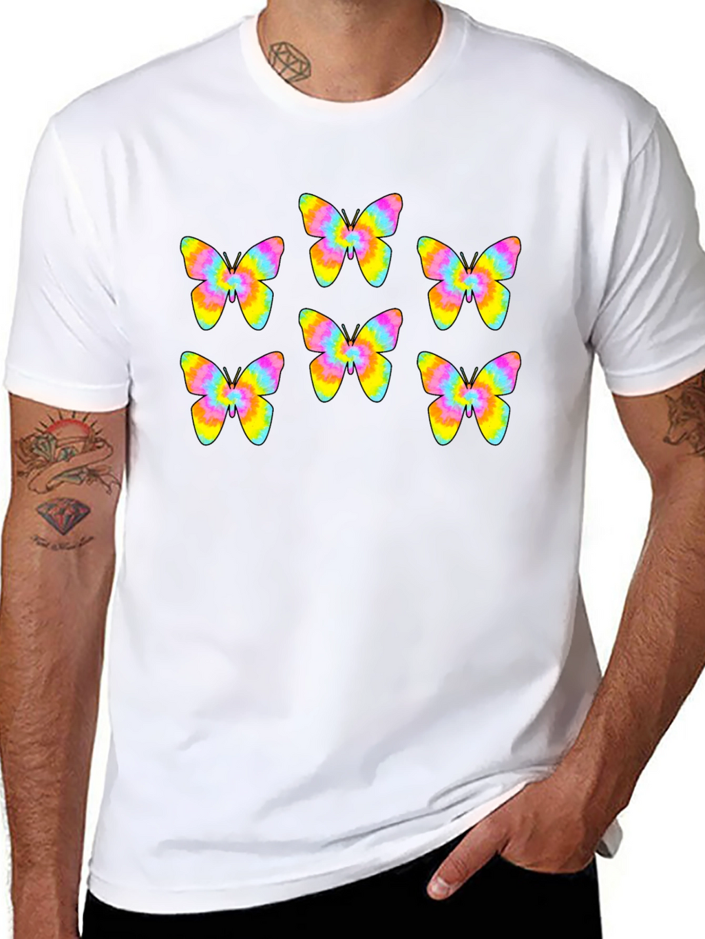 Butterfly Tie-Dye Graphic T-Shirt