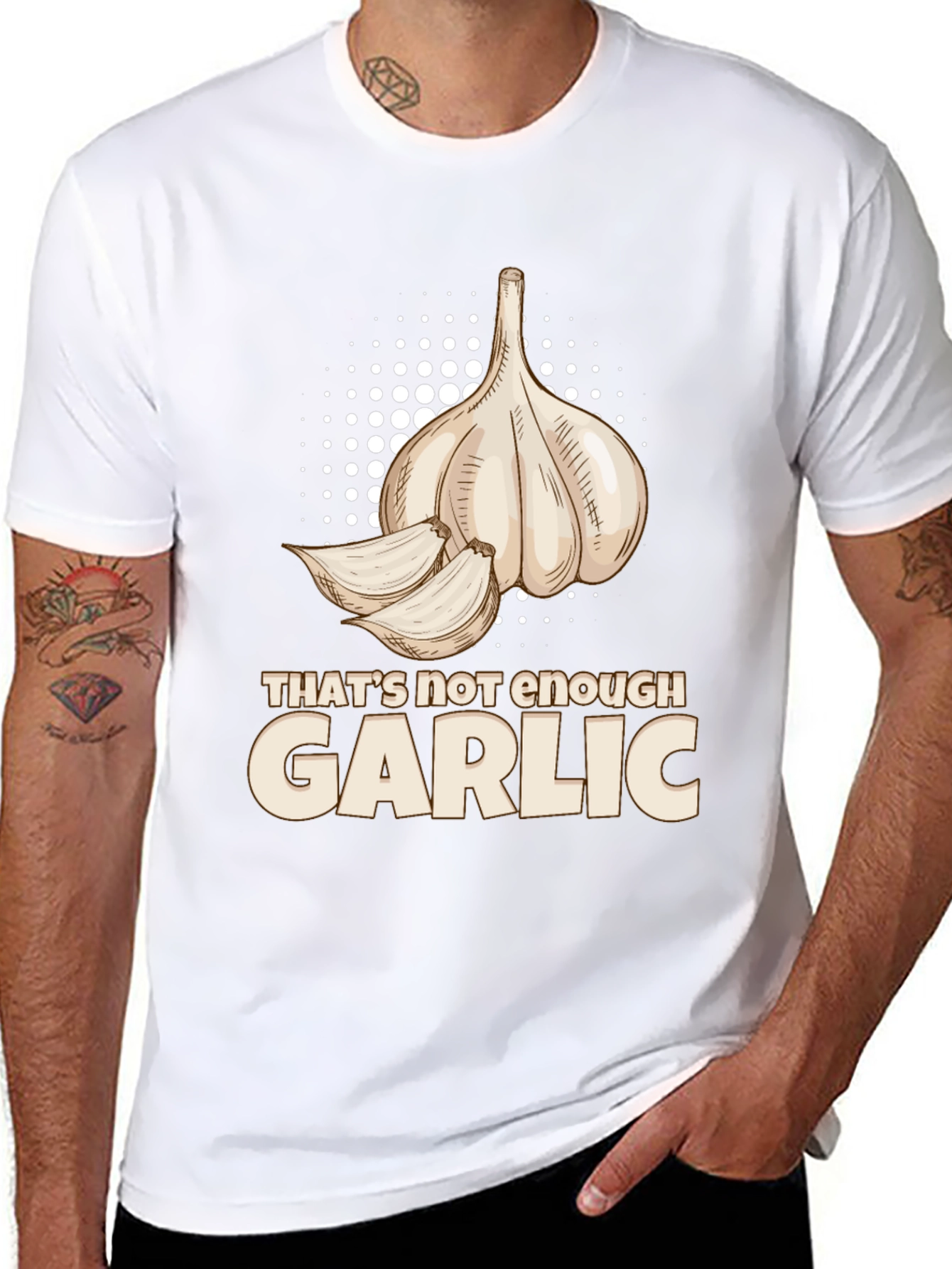 Thats Not Enough Garlic Black T-Shirt