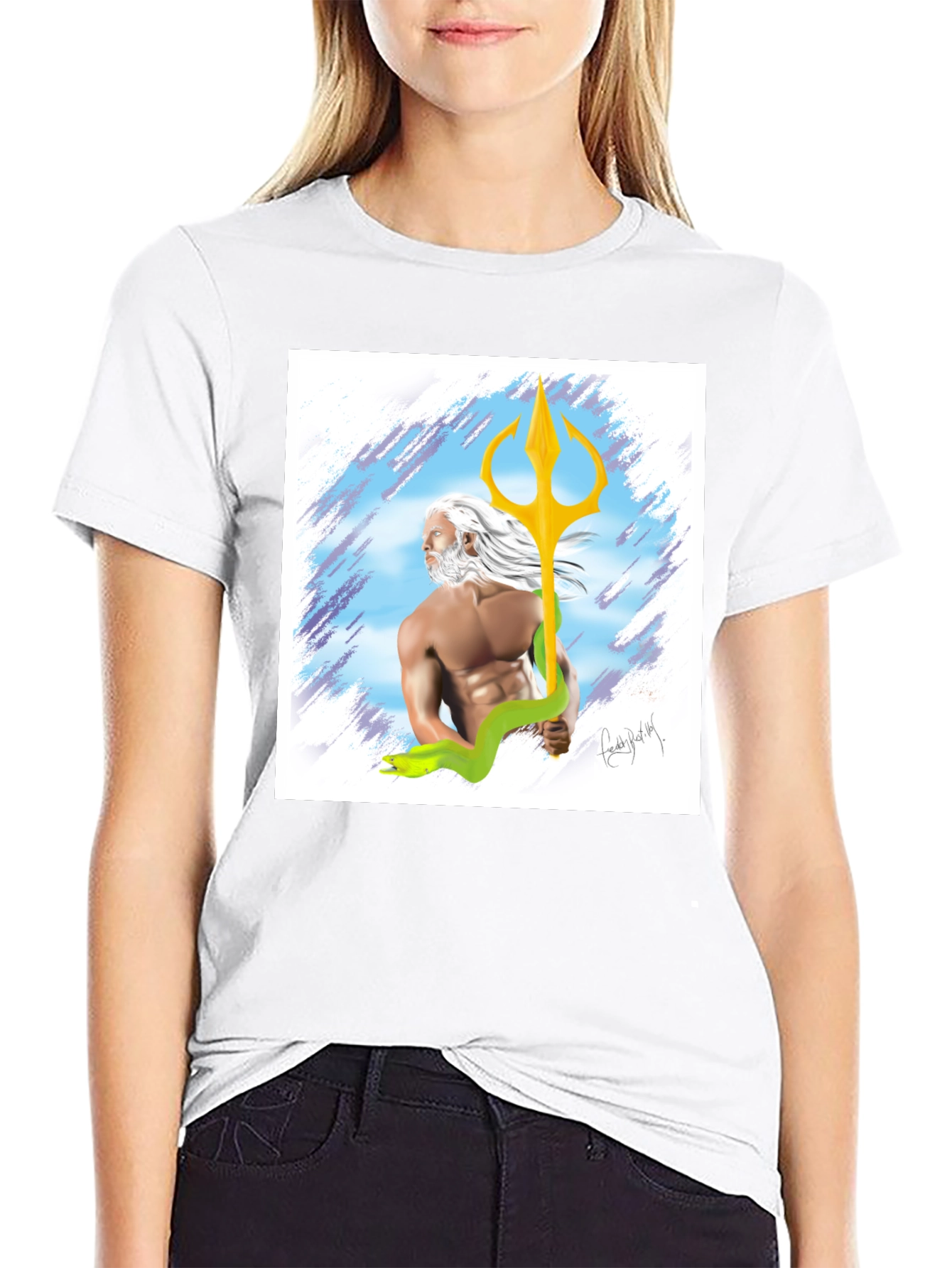 Poseidon Graphic T-Shirt - Mens Black Tee
