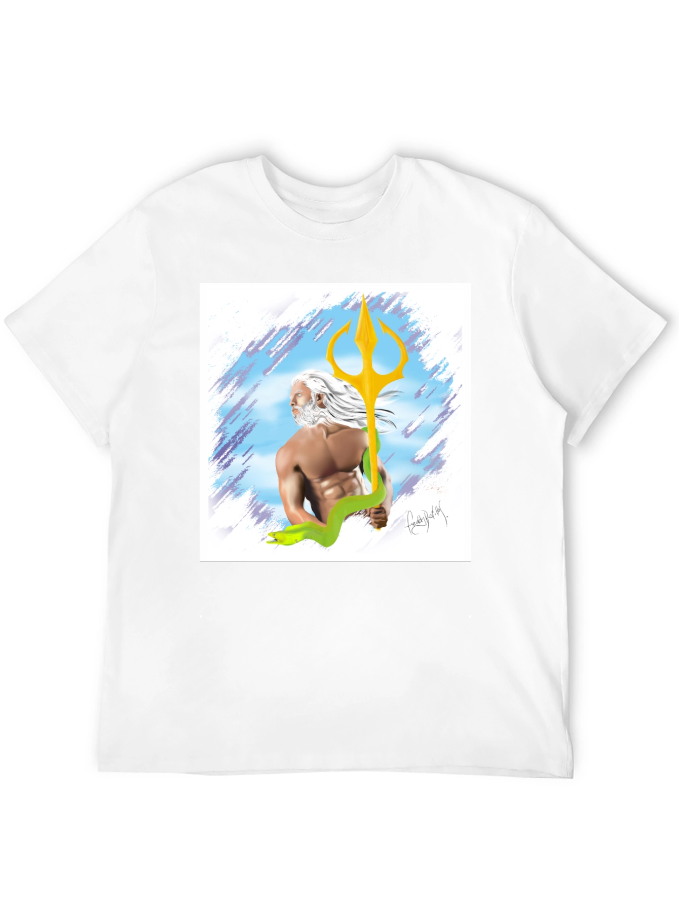 Poseidon Graphic T-Shirt - Mens Black Tee