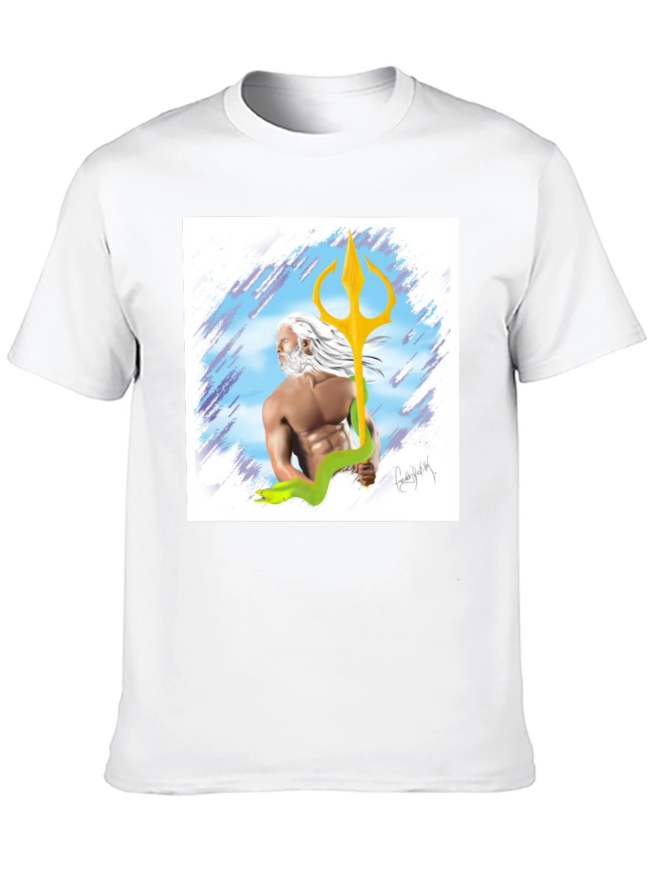 Poseidon Graphic T-Shirt - Mens Black Tee