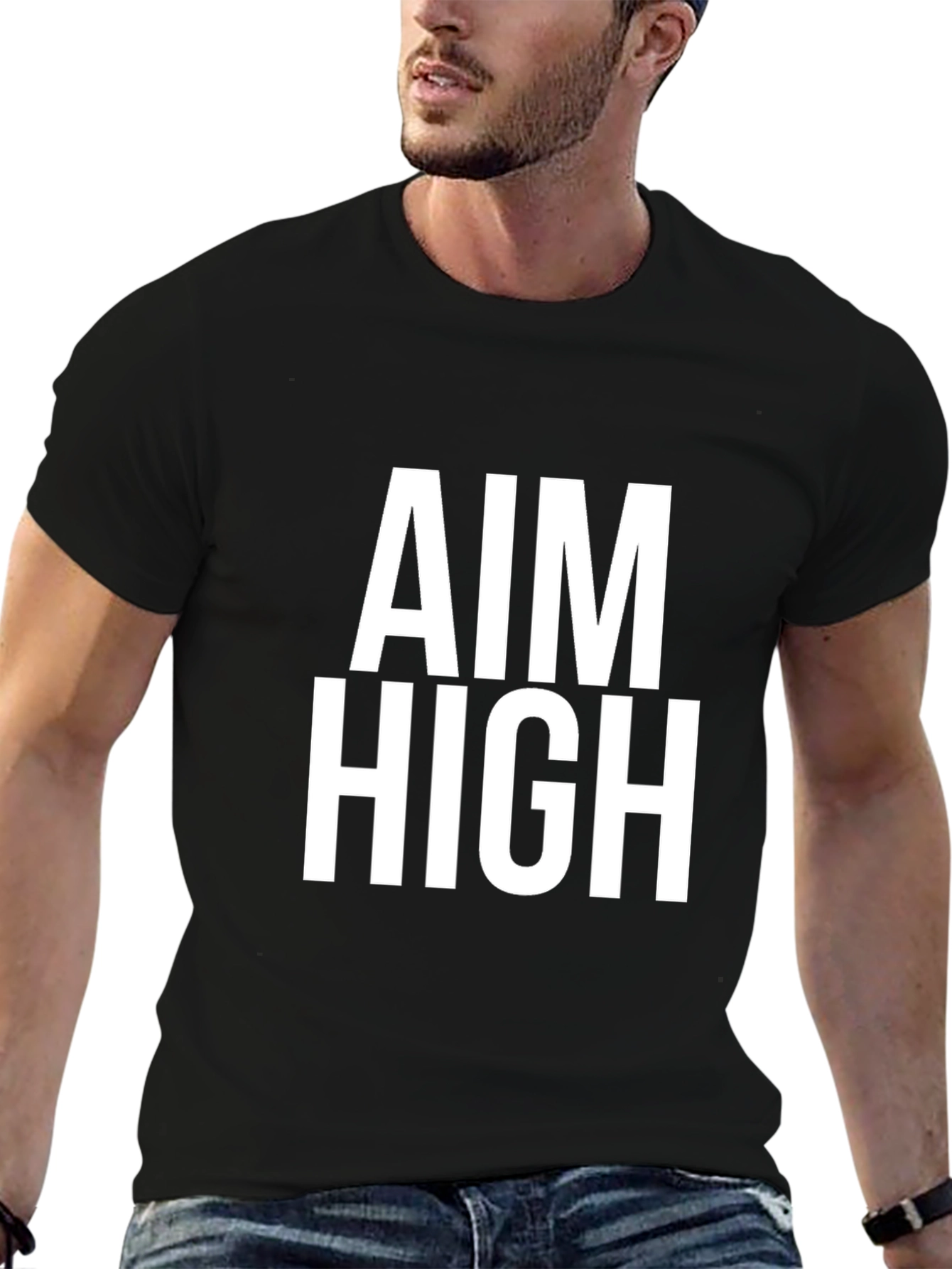 Aim High Graphic Tee - Black