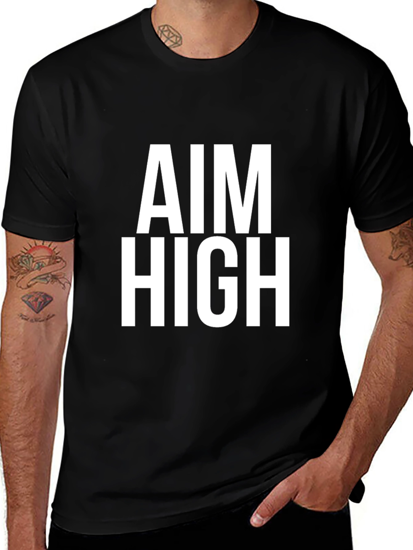 Aim High Graphic Tee - Black