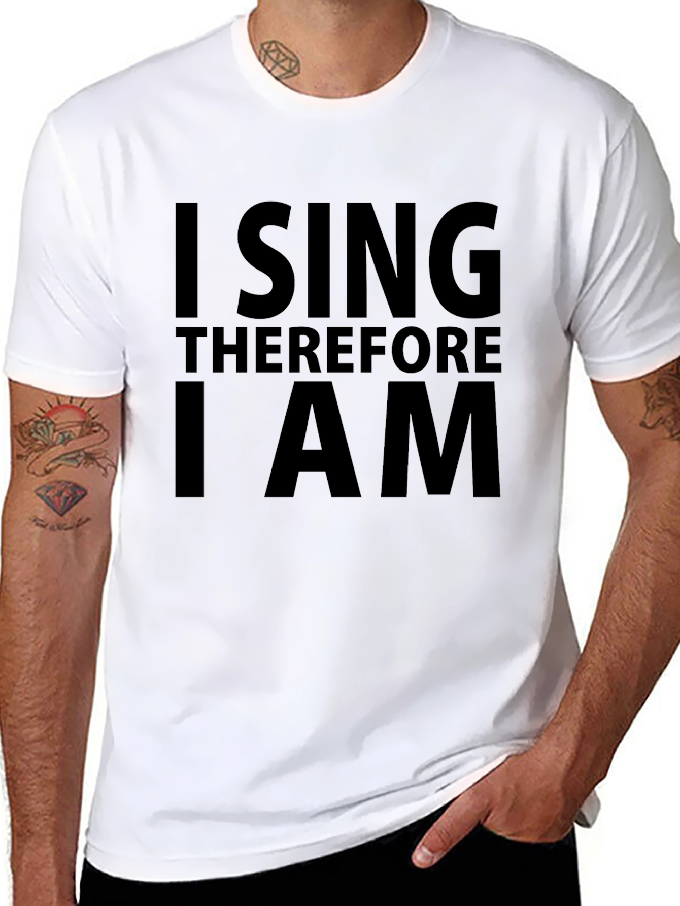 I Sing Therefore I Am Black T-Shirt