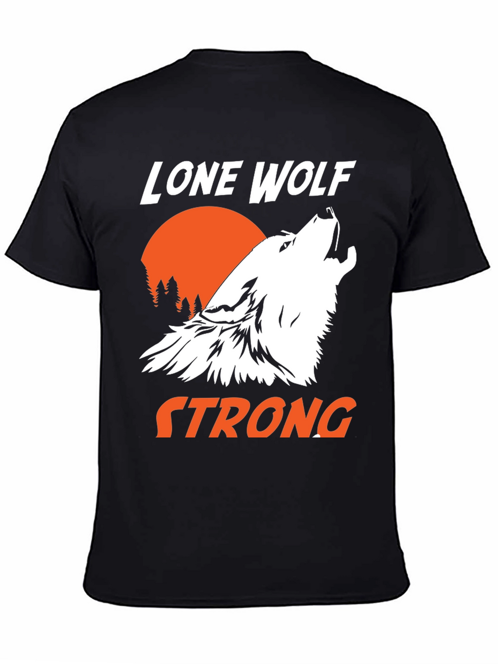 Lone Wolf Strong Graphic T-Shirt - Black