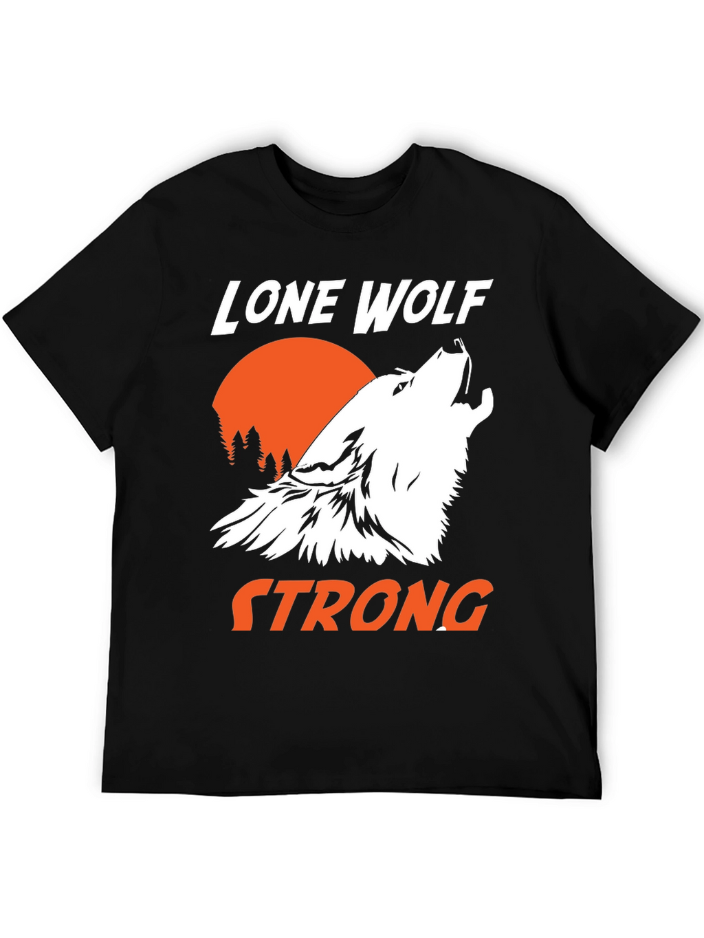 Lone Wolf Strong Graphic T-Shirt - Black