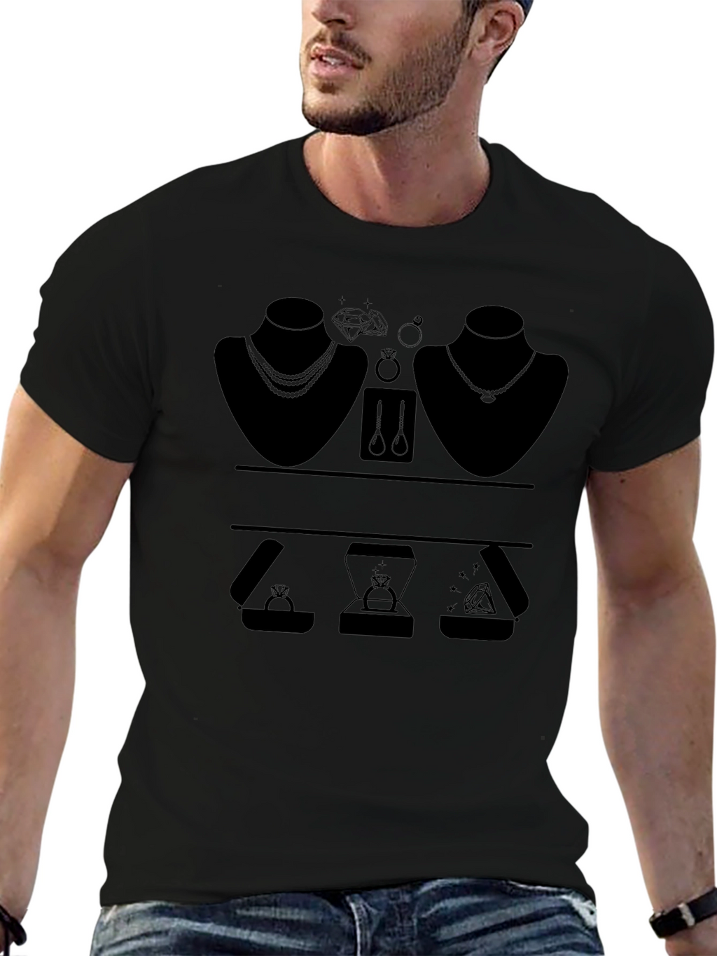 Jewelry T-Shirt - Black Unisex Tee