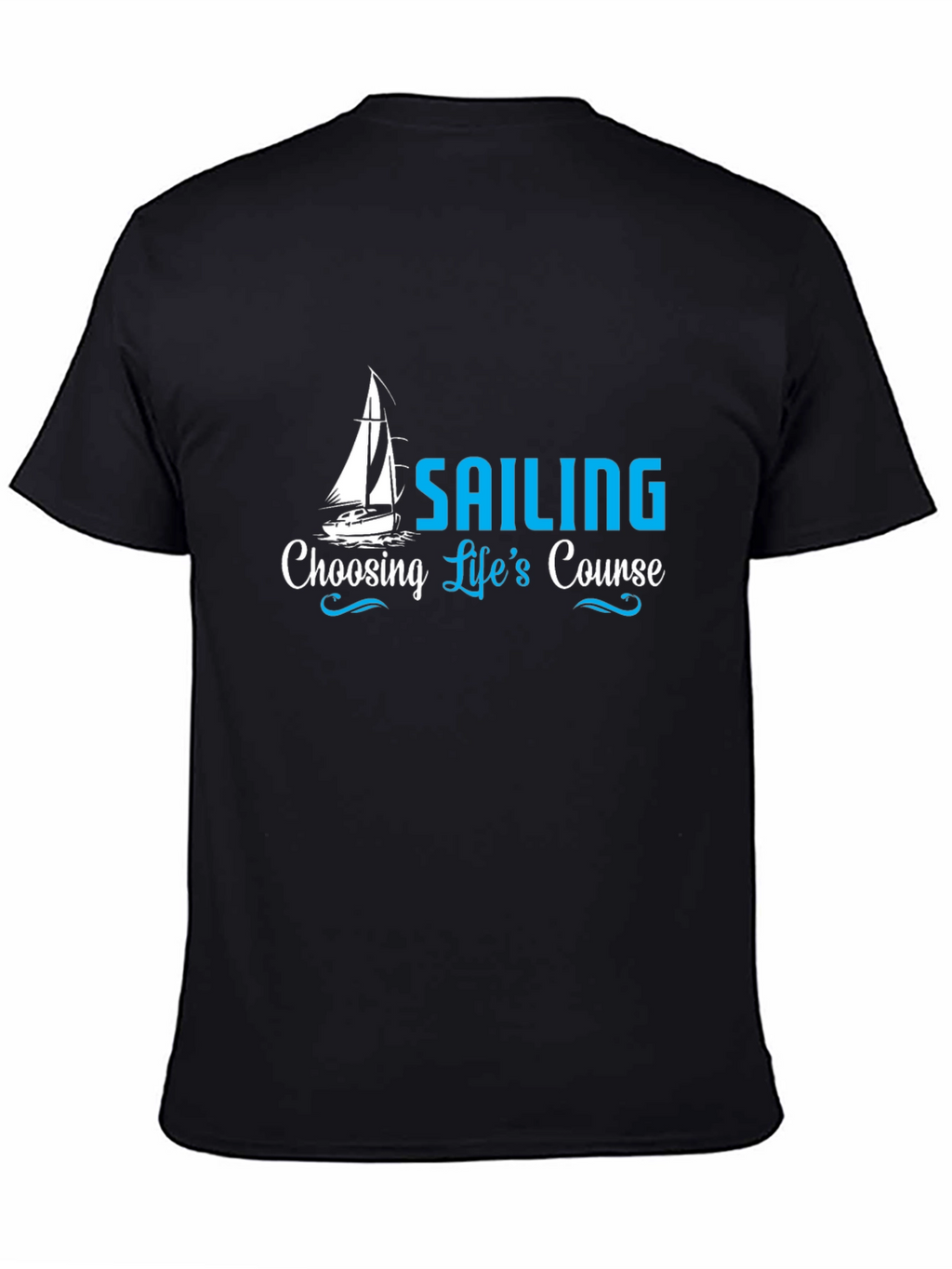 Sailing Lifes Course Black T-Shirt