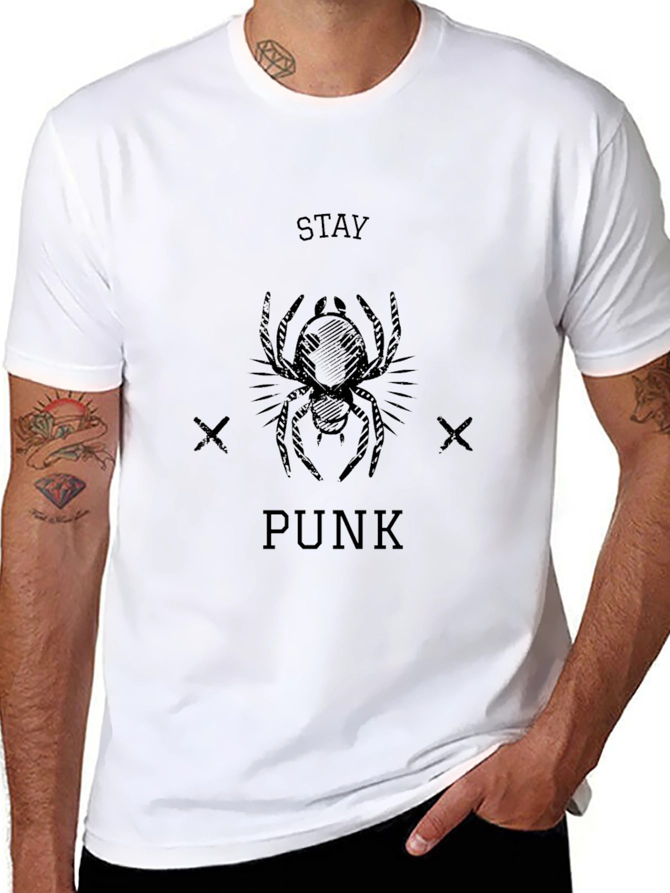 Stay Punk Spider Graphic Tee